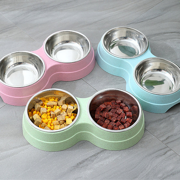 Stainless Steel Double Pet Feeder