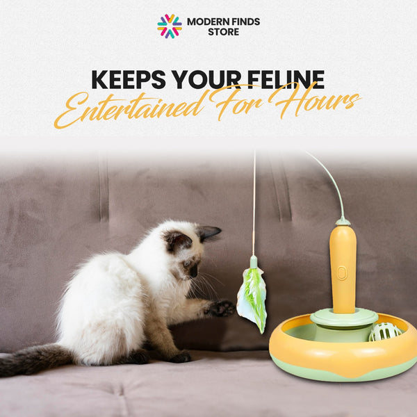 Feather Cat Turntable Toy