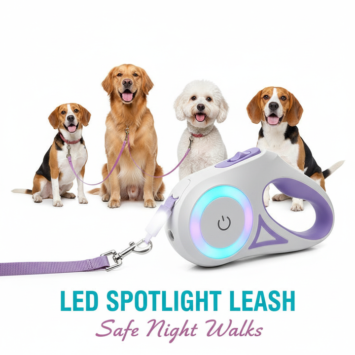 Retractable Dog Leash with LED Light