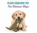 Dinosaur Squeaker Plush Chew Toy - Soft Dog Toy with Squeaker